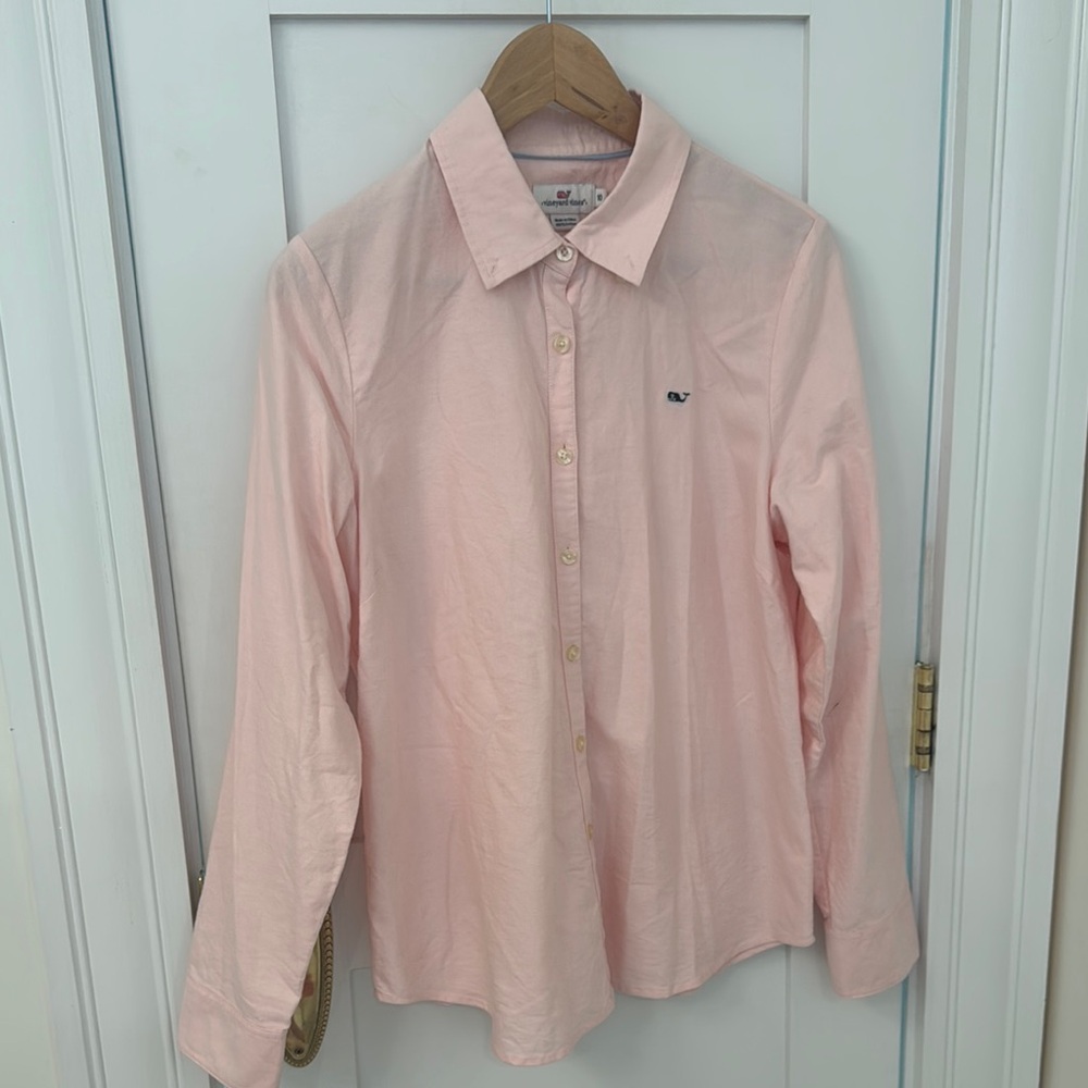 Women's Vineyard Vines Pink Button-Up Shirt - 10